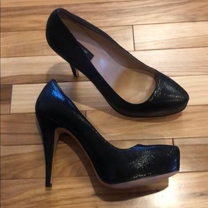 Ann Taylor Corrine Pointy Platform Heel Black